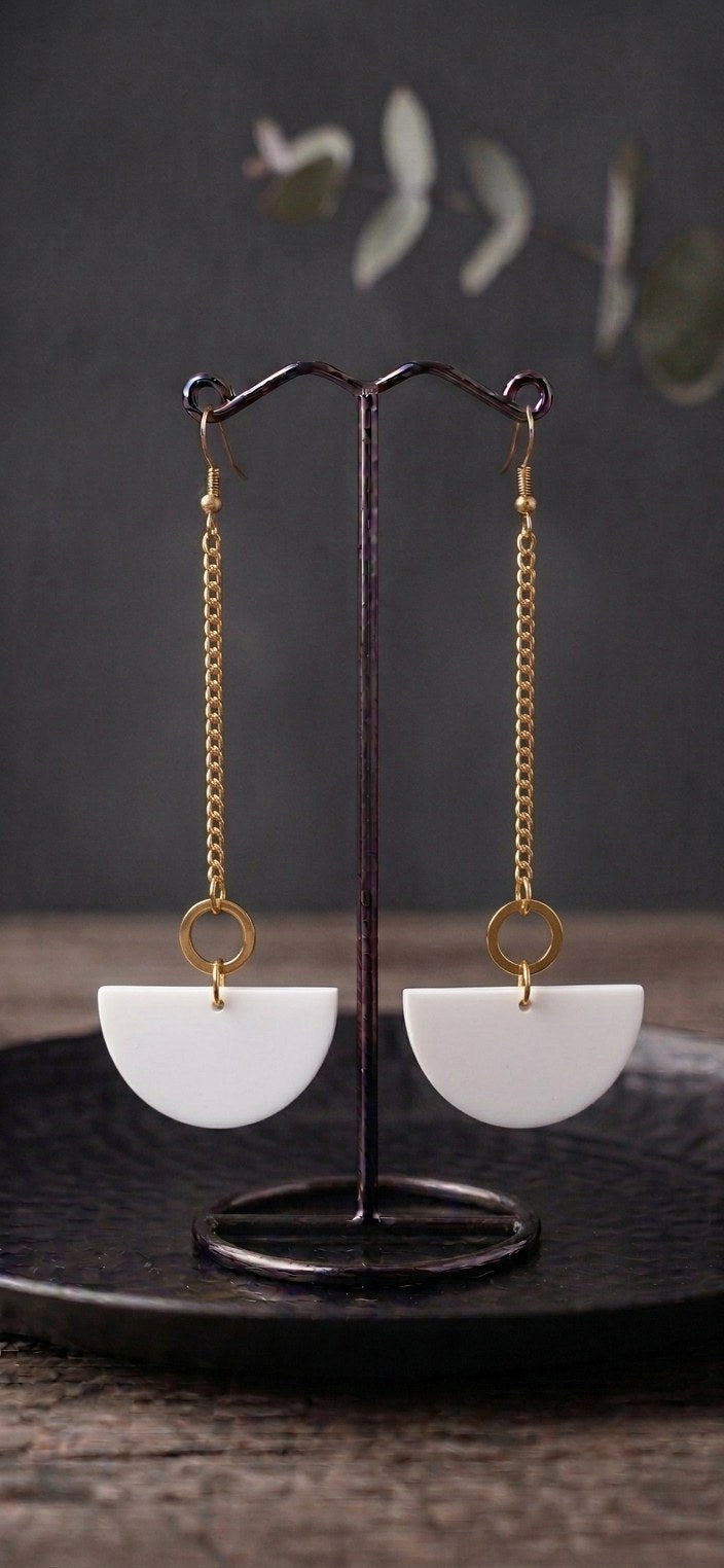 Half Moon Drop Earrings