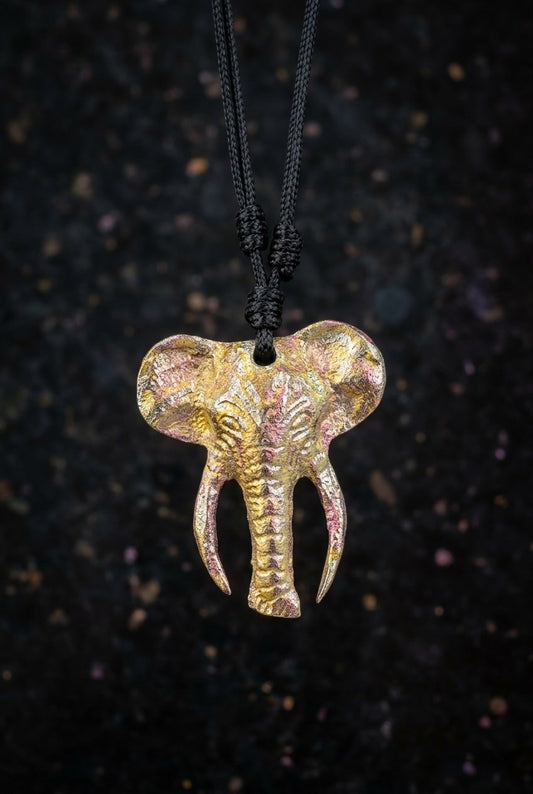 Elephant Brass Pendant Necklace