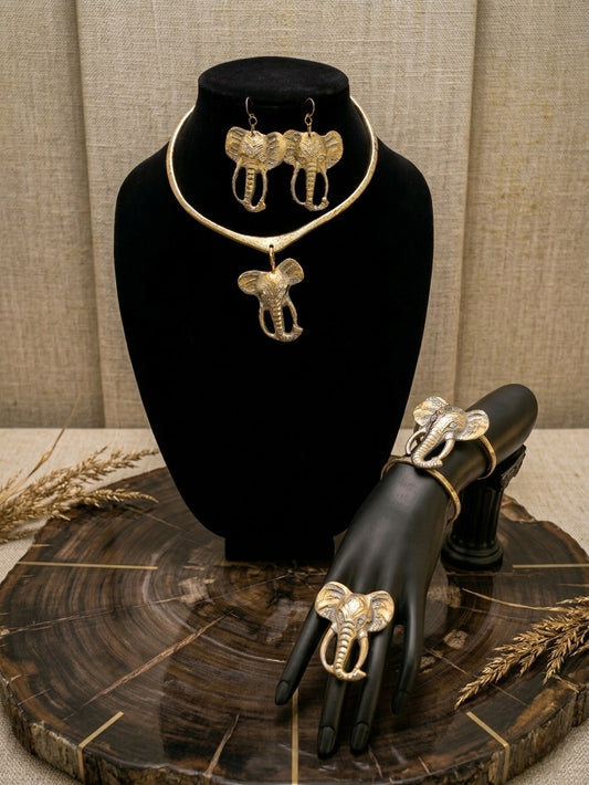 Elephant Hammered Necklace