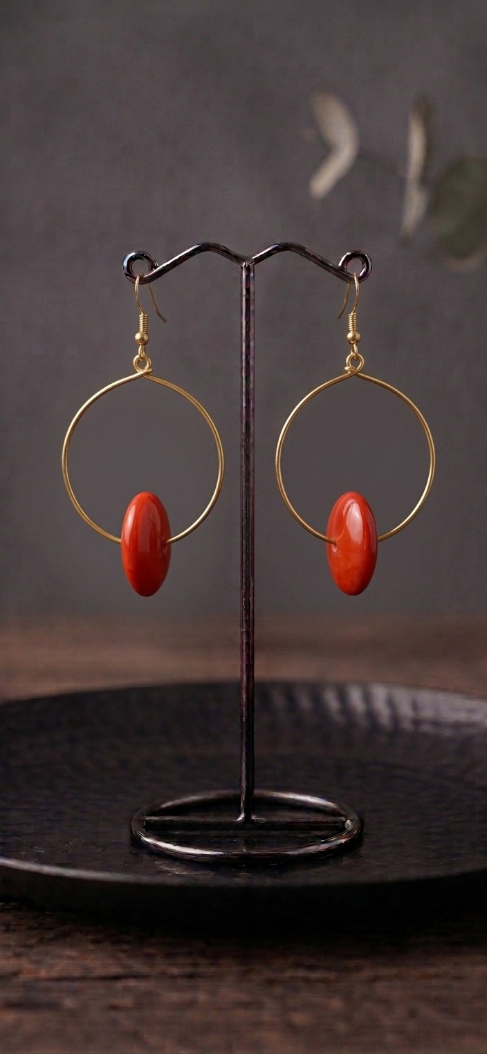 Orange Drop Earrings
