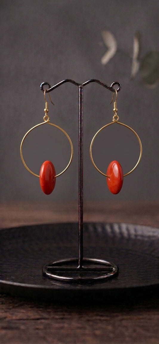 Orange Drop Earrings