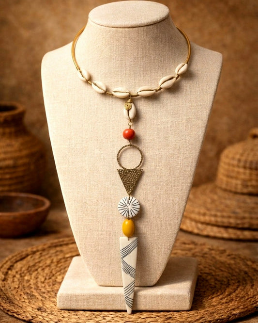 Sahara Cowrie Statement Necklace