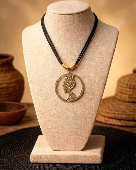 Mama Africa Brass Pendant Necklace